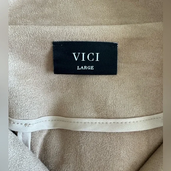 Vici Brown Moto style jacket, size L. Worn once. - Picture 4 of 4